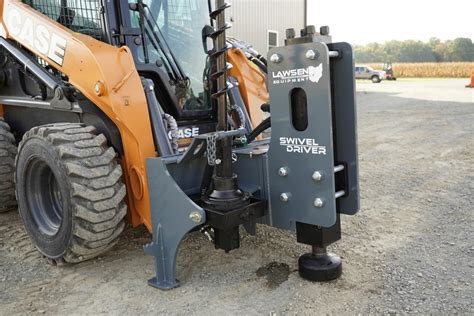 post hole driver for skid steer|skid steer mounted post drivers.